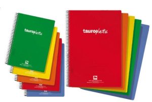 Paq/8 cuaderno espiral 4º 80h 90g pauta 2,5 c/m tauroplastic