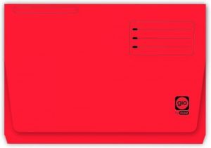 PAQ/25 SUBCARPETAS Fº BOLSA Y SOLAPA 320G ROJO