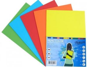 Paquete papel a4 100h 80g colores intensos surtidos fabriano