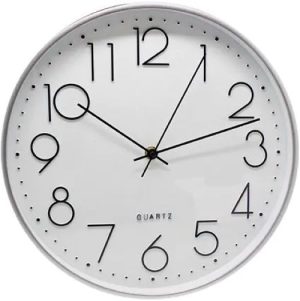 RELOJ OFICINA PLATA 30CM