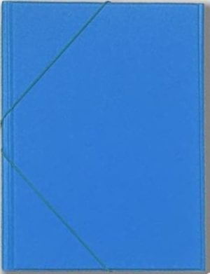 CARPETA 4º GOMAS SOLAPAS FORRADAS PVC AZUL CELESTE
