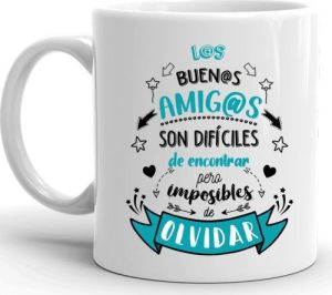 TAZA LOS BUENOS AMIGOS SON DIFICILES DE ENCONTRAR