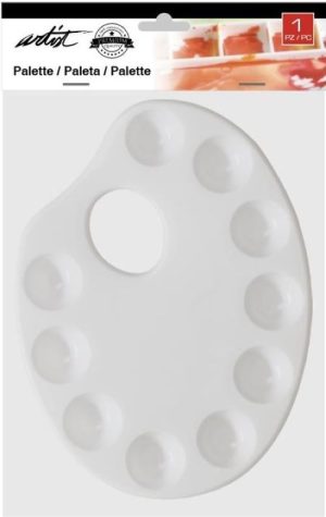 Paleta artistica plastico 28,5x18,6cm artist