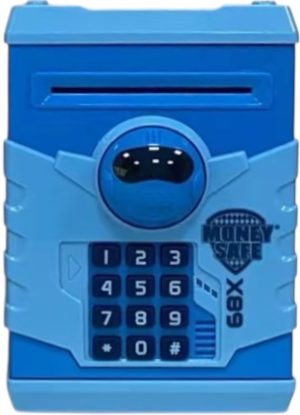 CAJA FUERTE ELECTRONICA CON ASA ROBOT AZUL