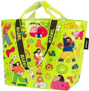 Bolsa woven bag grande 54x35x20cm pp girls time