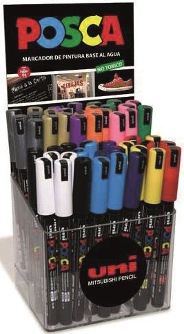 Exp 48 marcador uni-posca 1mr punta 0,7mm colores surtidos