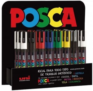 Exp 36 marcador uni-posca Pc3m punta fina 0,9-1,3mm colores surtidos