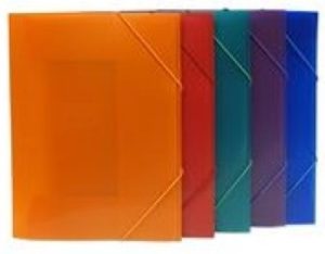 PAQ/10 CARPETAS MAXI+ GOMAS Y SOLAPAS SUPRA PP COLORES SURT