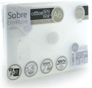 PAQ/10 SOBRE A6 V-LOCK 120X160 MM VELCRO COLOR TRANSLUCIDAS