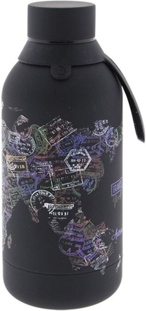 BOTELLA TERMICA 500ML BLACK STAMP MAP