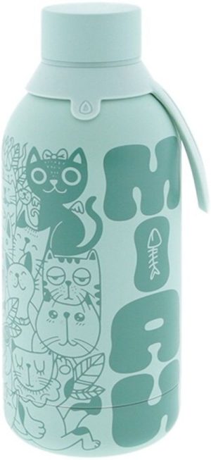 BOTELLA TERMICA 500ML MINT MIAU CATS