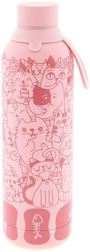 BOTELLA TERMICA 710ML PEACH MIAU CATS