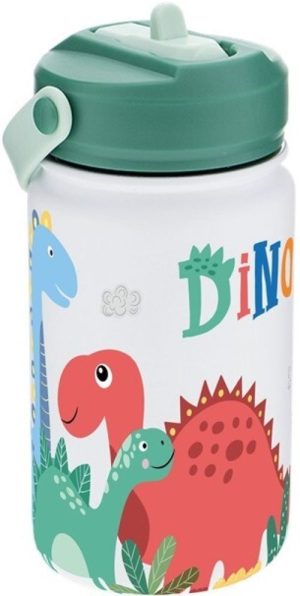 Botella termica 330ml con adaptador infantil ice green dino land