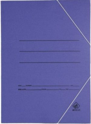 PAQ/20 CARPETA CARTON Fº GOMAS SIN SOLAPAS AZUL