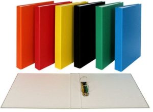 PAQ/8 CARPETA 4º 2 ANILLAS 25MM CARTON FORRADO COLORES SURT