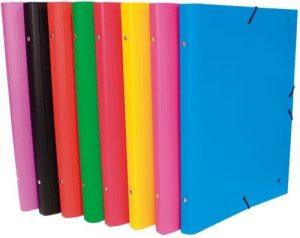 PAQ/8 CARPETAS CLASIFICADORAS Fº CARTON FORRADO SURTIDO