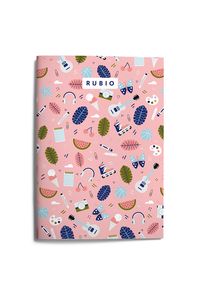 LIBRETA A4 44H 80G. CUADRICULA 4X4 SANDIA ROSA RUBIO