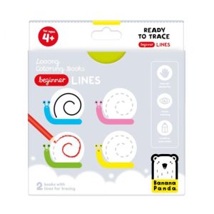 LONG COLORING BOOKS REAY TO TRACE BEGINNER LINES +4 AÑOS