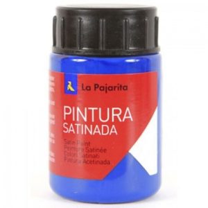 C/6 bote pintura satinada la pajarita azul cyan base latex