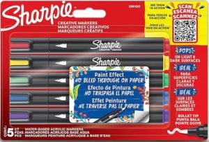 Estuche 5 rotuladores sharpie creative marker punta redonda colores surtidos