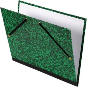 CARPETA DIBUJO CARTON CON GOMAS 52X72CM MARMOL VERDE