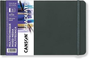 Cuaderno canson mix media blanco 14x21,6 36h 200g grano fino