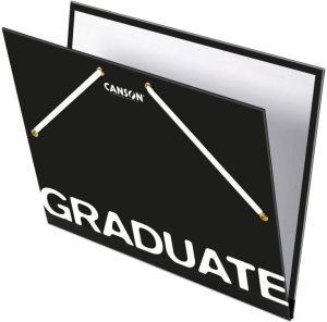Carpeta dibujo carton con gomas 26x31cm canson graduate color negro