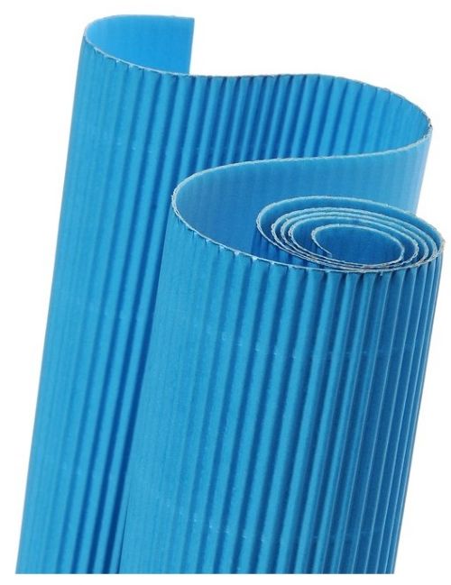 ROLLO CARTON ONDULADO 50X70CM 300G AZUL TURQUESA