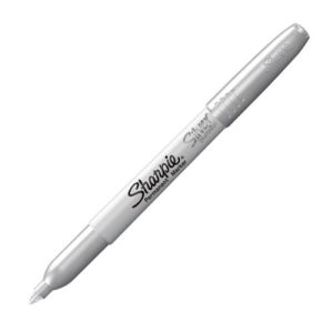 C/12 rotulador sharpie metalic plata marcador permanente punta fina