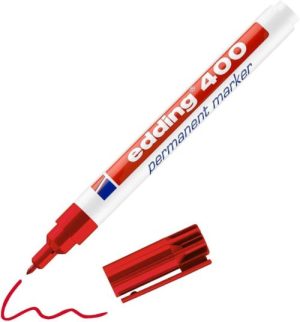 C/10 ROTULADOR EDDING 400 ROJO PERMANENTE