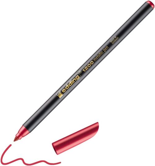 C/10 rotulador edding 1200 metalico rojo 72 punta redonda 1-3mm