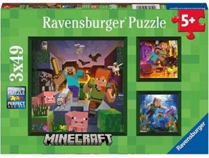 PUZZLE 2D 3X49 PIEZAS MINECRAFT RAVENSBURGER