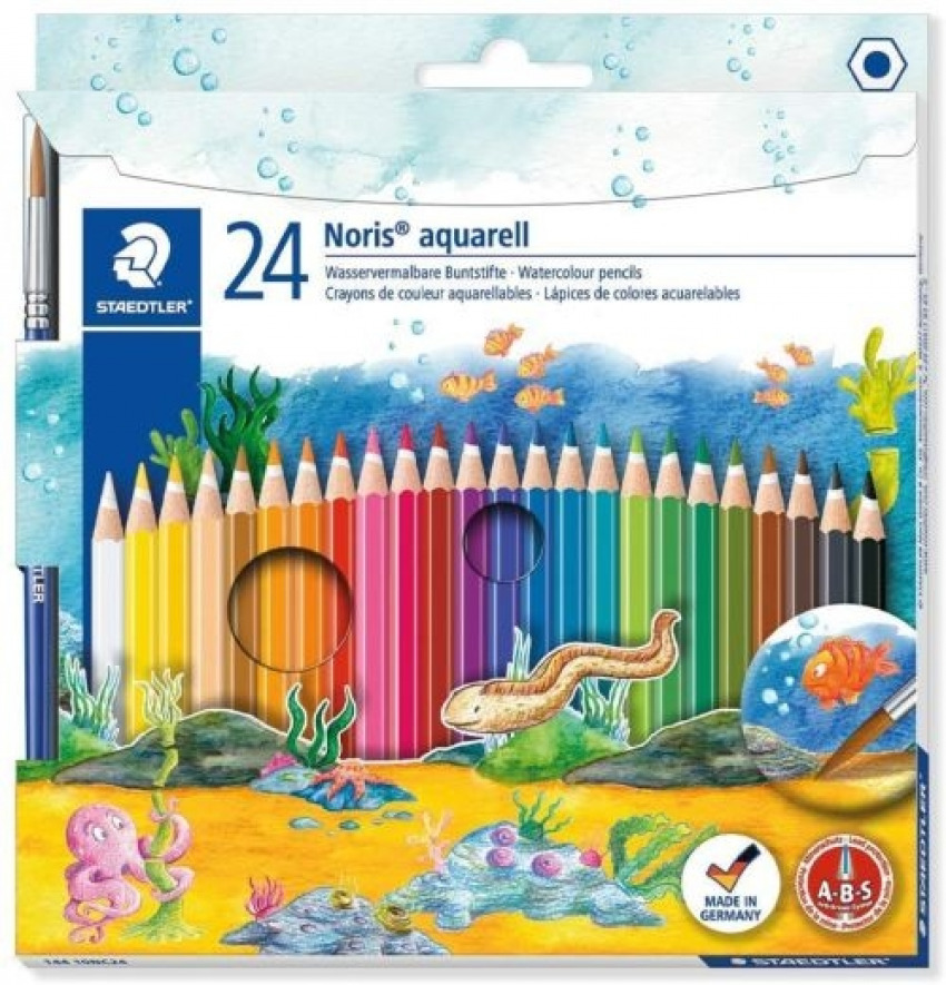 ESTUCHE 24 LAPICES COLORES ACUARELABLES + 1 PINCEL