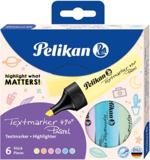 Estuche 6 marcador fluorescente textmarker 490 colores pastel