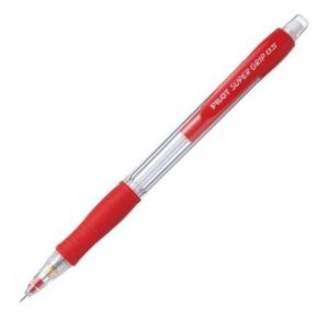 c/12 portaminas cuerpo rojo supergrip h-185  0.5mm