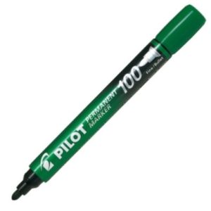 C/12 rotulador permanente pilot sc 100 color verde punta cónica