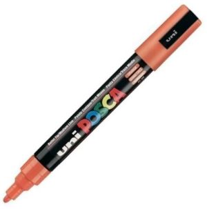 Marcador uni-posca pc5m color naranja fluor punta 1,8-2,5mm