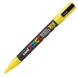 Marcador uni posca pc3m color amarillo 0,9-1.3mm