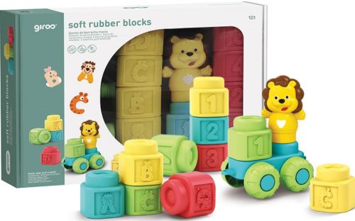 PACK 19 BLOQUES DE GOMA SUAVE LETRAS Y NUMEROS GIROS