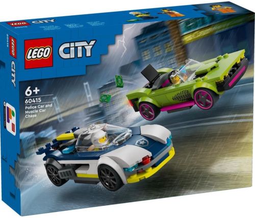 COCHE DE POLICIA Y POTENTE DEPORTIVO