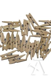 Paq/30 pinzas madera natural 2,5cm