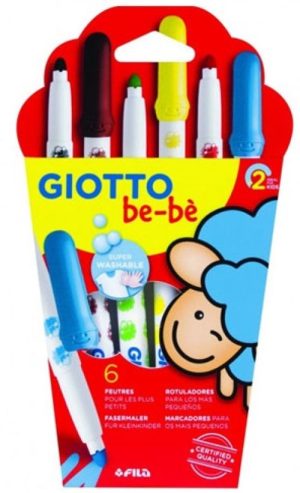 ESTUCHE 6 SUPER ROTULADORES GIOTTO-BE-BE COLORES SURTIDOS
