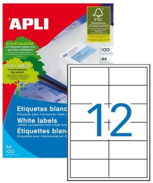 C/100 HOJAS ETIQUETAS FT/IM 105X48 APLI CANTOS RECTOS