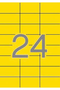 C/20 hojas etiquetas color amarillo ft/im 70x37 apli