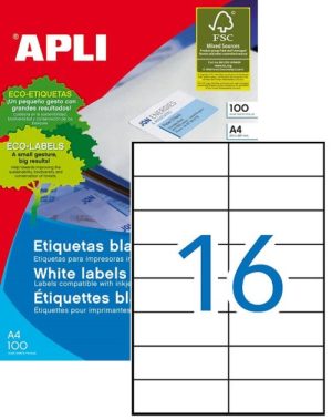 C/500 HOJAS ETIQUETAS FT/IM 105X35 APLI CANTOS RECTOS