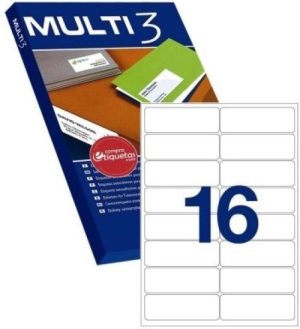 C/500 HOJAS ETIQUETAS FT/IM 99.1X34 MULTI3 CANTOS RECTOS