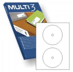 C/100 HOJAS ETIQUETAS CD/DVD O117 MULTI3