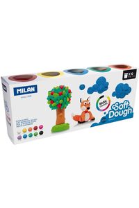 Estuche 10 bote 85g pasta blanda soft dough colores básicos