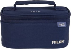 Bolsa isotérmica porta alimentos pequeña (1,5 L.) con 1 recipiente serie 1918 azul marino