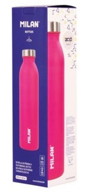 botella isotermica inox 591 ml serie acid color rosa